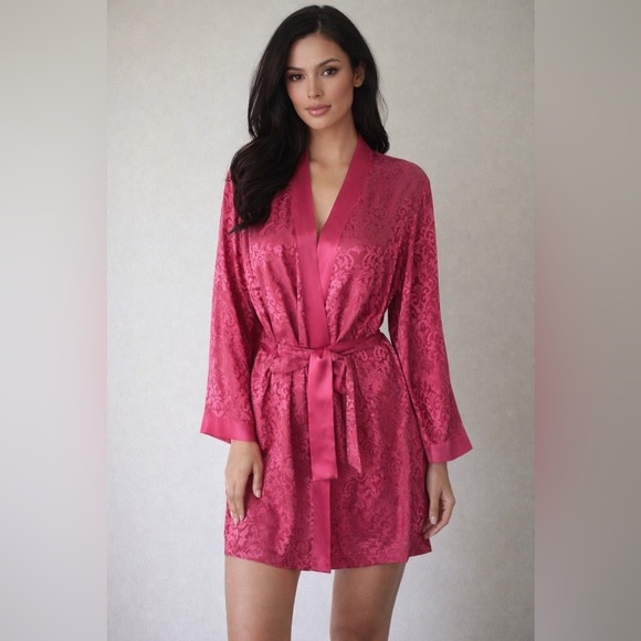 Nk Imode Other - NK Imode Silk Blens Luxury Brand Elegant Pink Satin Robe Sz S/M